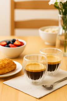 Cookinglife Dubbelwandige Espressoglazen Pumpkin 80 ml - 2 stuks