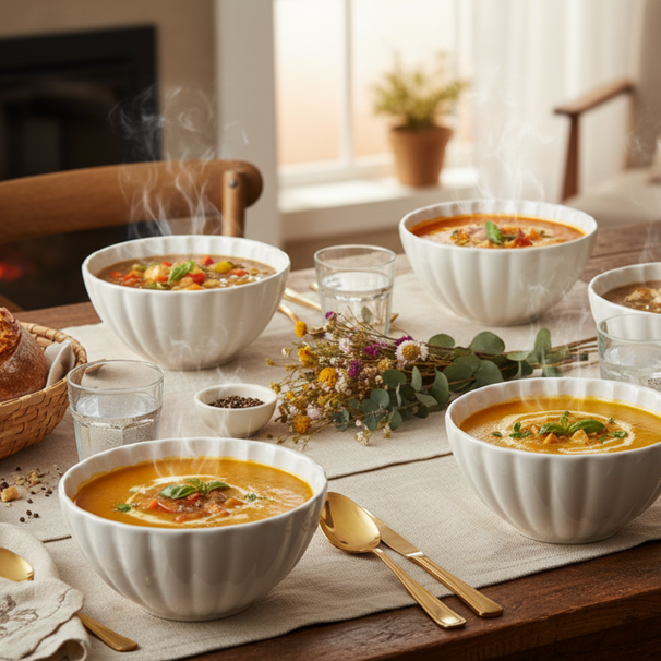 Cookinglife Soepkommen / Kommen Cardida Off White ø 14 cm - 6 stuks