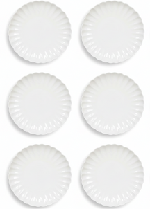 Cookinglife Ontbijtborden / Dessertborden Cardida Off White ø 19.5 cm - 6 stuks