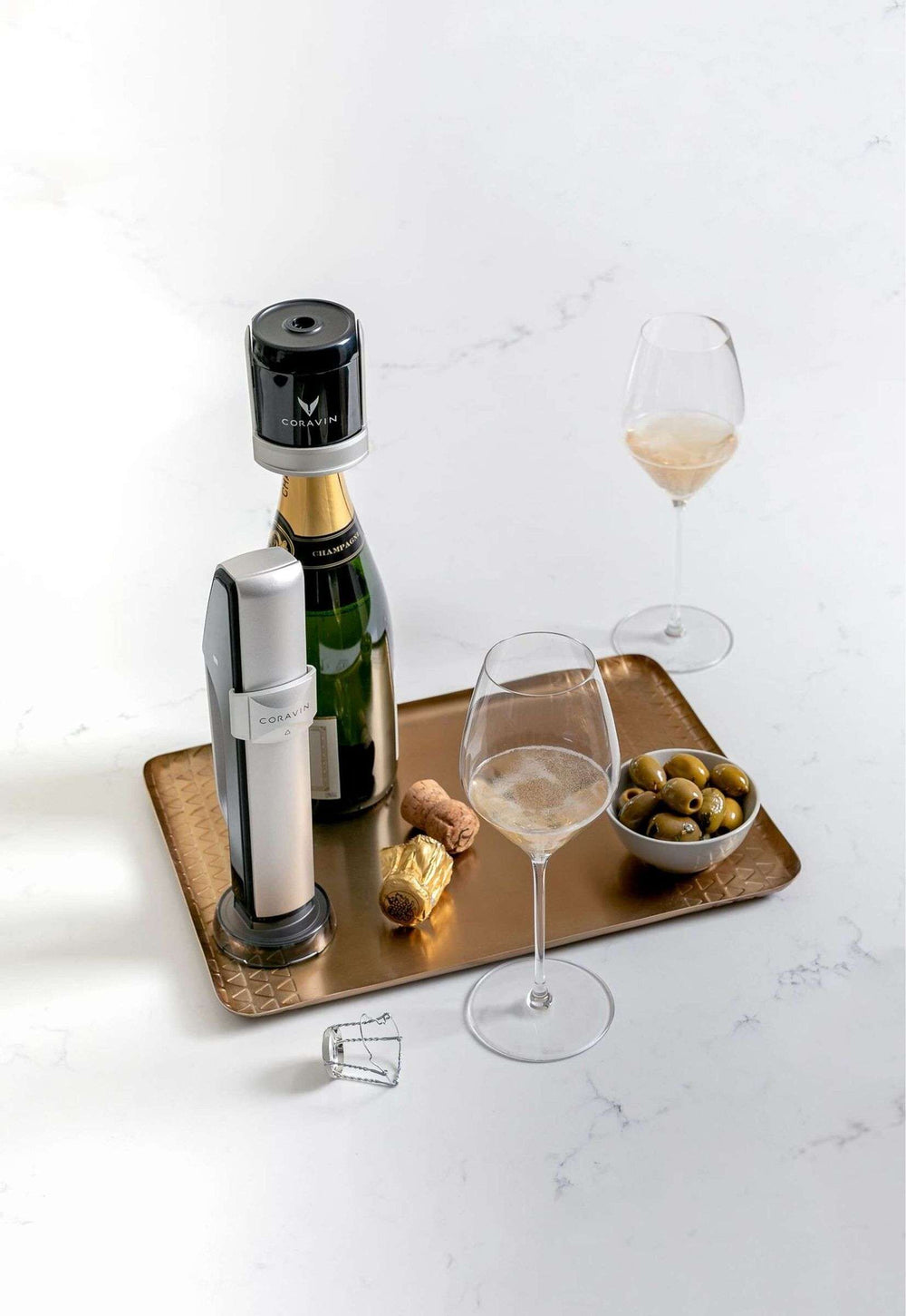 Coravin Wijnsysteem / Sparkling Pack - voor champagne en mousserende wijnen - Zwart