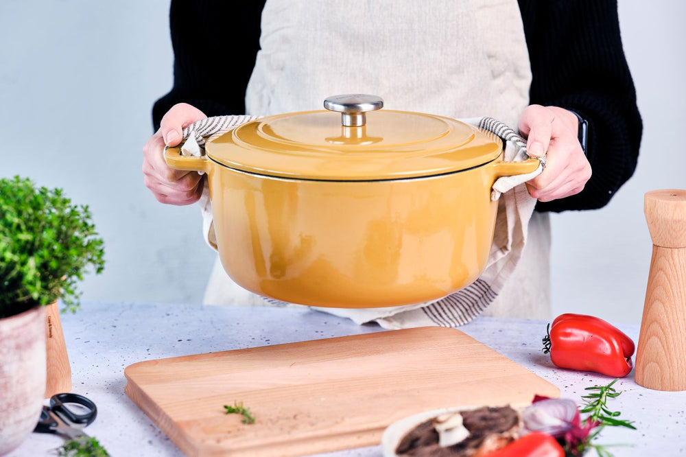 Cosy & Trendy Braadpan Fontestic Gietijzer Amber Gold Ø 28 cm / 8 Liter - Geëmailleerd