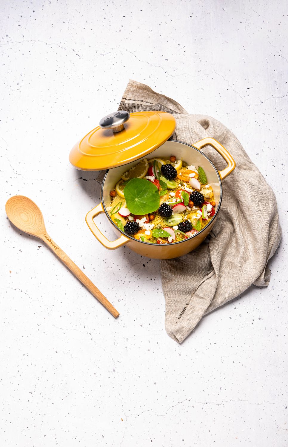 Cosy & Trendy Braadpan Fontestic Gietijzer Amber Gold Ø 28 cm / 8 Liter - Geëmailleerd