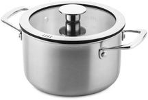 DUCQ Pannenset (Kookpan ø 16 / 18 / 20 / 24 cm + Steelpan ø 16 cm + Braadpan ø 26 cm) + Deksels - Downdraft - RVS - 6 delige set