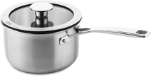 DUCQ Pannenset (Kookpan ø 16 / 18 / 20 / 24 cm + Steelpan ø 16 cm + Braadpan ø 26 cm) + Deksels - Downdraft - RVS - 6 delige set