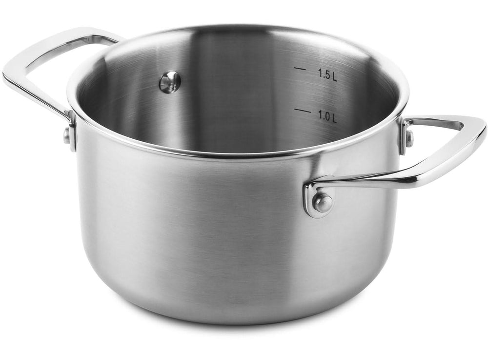 DUCQ Kookpan met deksel - Inductie - Downdraft - RVS - ø 16 cm / 1,5 liter