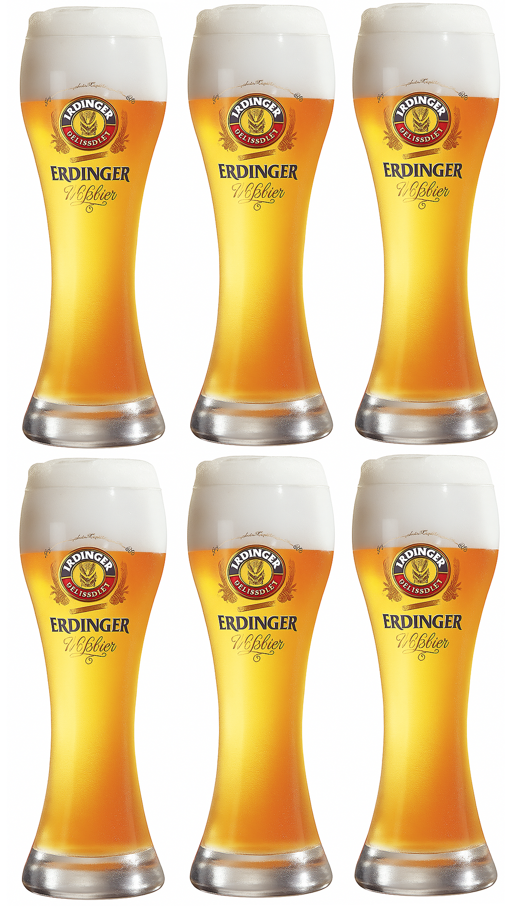 Erdinger Bierglazen Weizen - 500 ml - 6 stuks