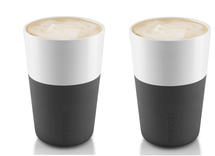 Eva Solo Latte Macchiato Beker Zwart 360 ml - 2 Stuks