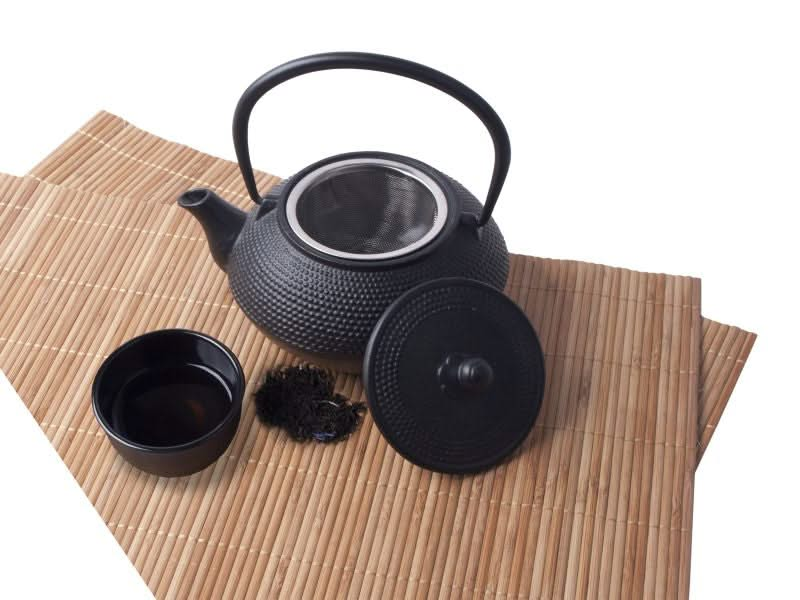 Sakura Tea Theepot - Gietijzer - Zwart - 800 ml