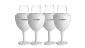 GLICERRR Wijnglas koeler en houder set + glas - 4 stuks