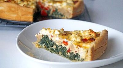 Quiche met spinazie en feta