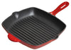 Blackwell Grillpan - Gietijzer - Rood - 27 x 27 cm - zonder anti-aanbaklaag - geschikt voor inductie