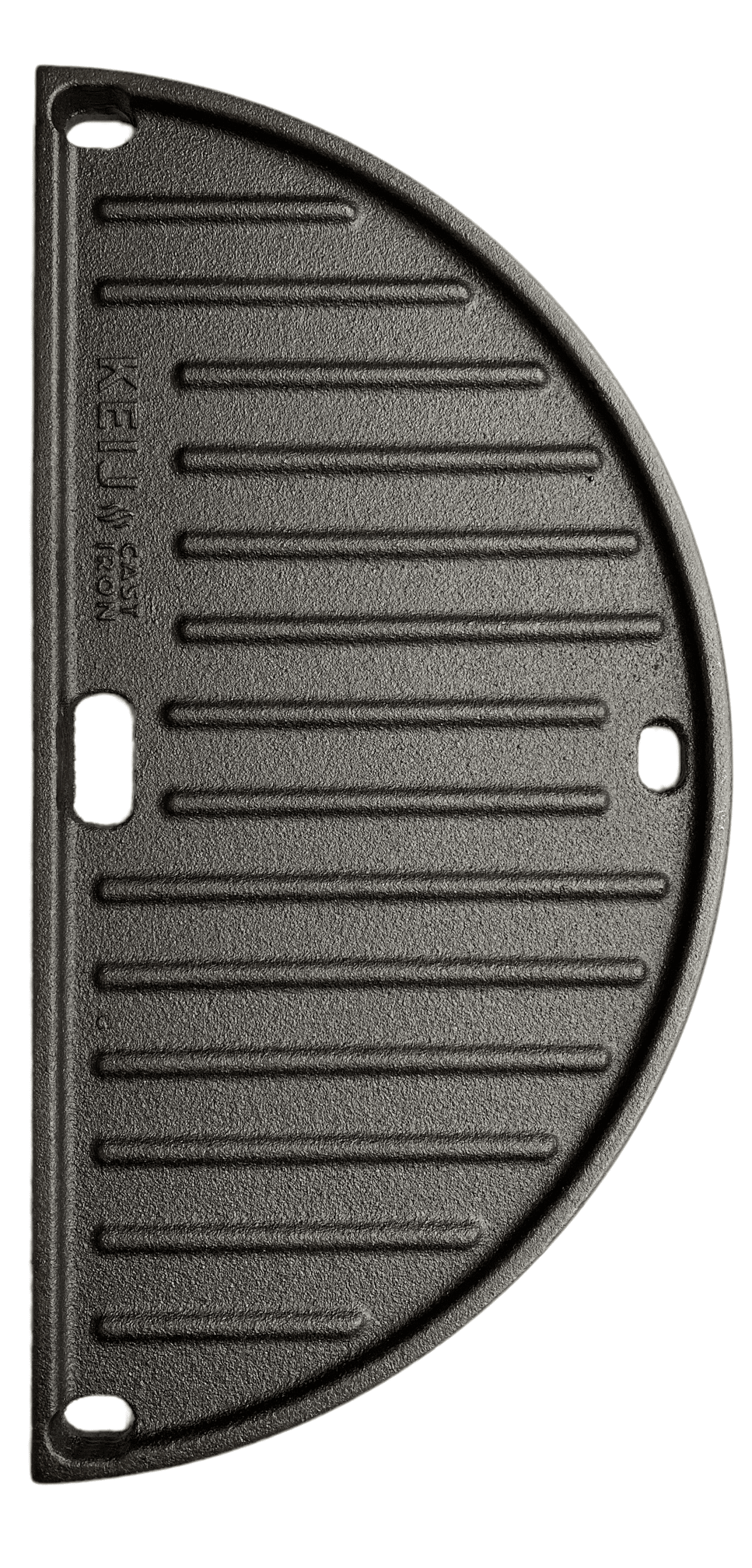 Keij Kamado Halve Maan Grillplaat / Plancha Compact - Geëmailleerd Gietijzer - 2-zijdig - 33 cm - voor 15 inch Kamado's