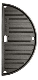 Keij Kamado Halve Maan Grillplaat / Plancha Compact - Geëmailleerd Gietijzer - 2-zijdig - 33 cm - voor 15 inch Kamado's