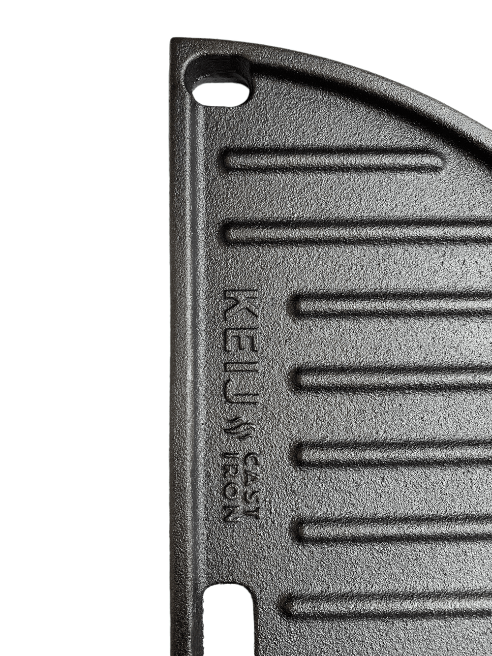 Keij Kamado Halve Maan Grillplaat / Plancha Compact - Geëmailleerd Gietijzer - 2-zijdig - 33 cm - voor 15 inch Kamado's