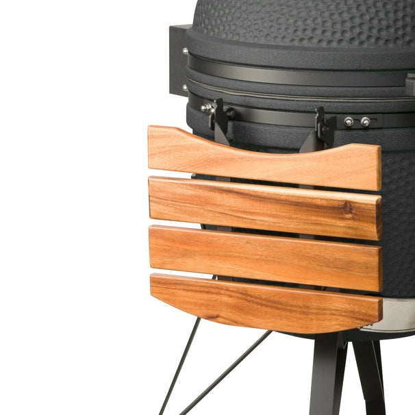 Keij Kamado Zijtafels en Handvat - Walnoot Hout - voor 21/23 inch Kamado's