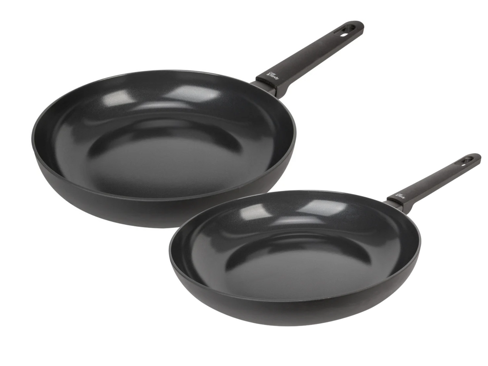 Cookinglife Koekenpannenset Black Cera 2-Delig ø 24 & 28 cm - keramische anti-aanbaklaag
