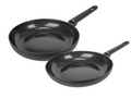 Cookinglife Koekenpannenset Black Cera 2-Delig ø 24 & 28 cm - keramische anti-aanbaklaag
