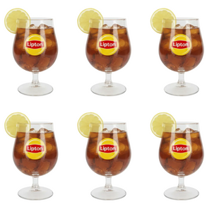 Lipton Ice Tea Bol Glazen - Transparant - 250 ml - 6 stuks
