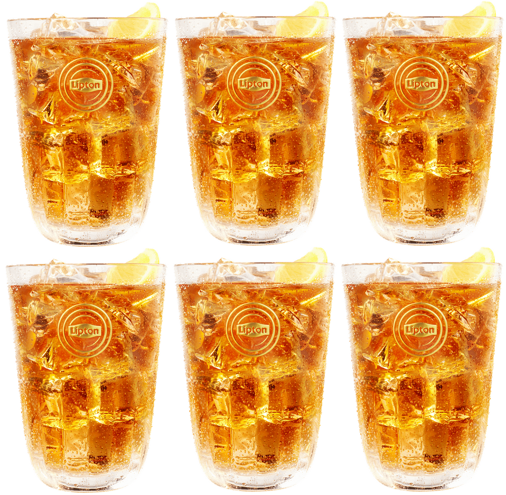 Lipton Ice Tea Glazen - Stapelbaar - 370 ml - 6 stuks