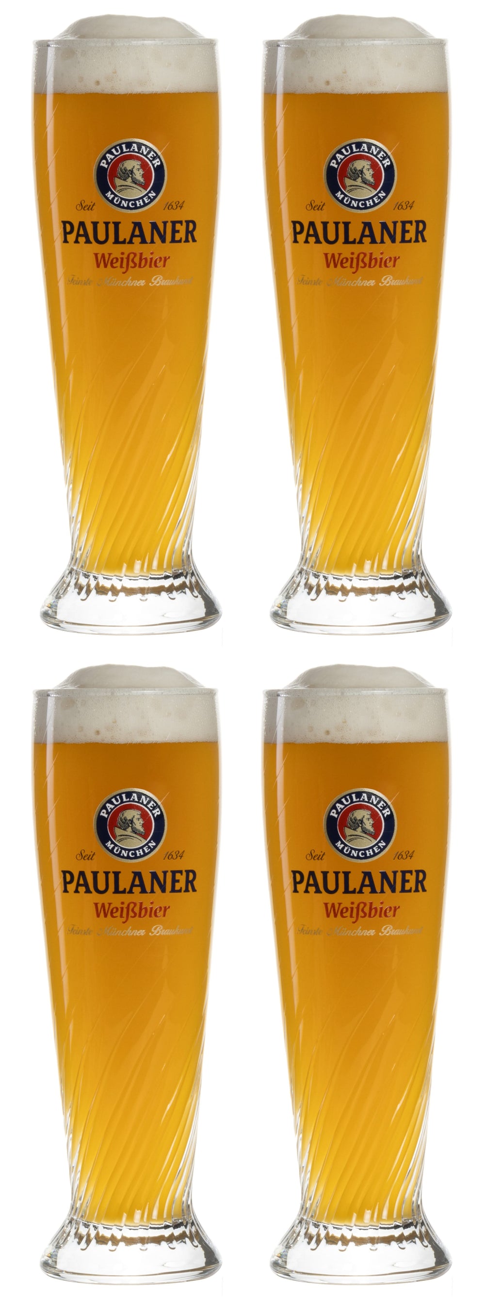 Paulaner Bierglazen Weizen 300 ml - 4 stuks