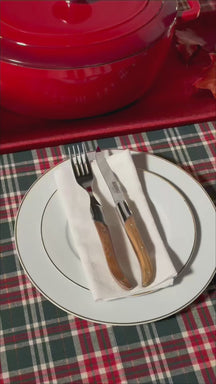 Blackwell Steakbestek Laguiole - Steakmessen & Steakvorken - Olijfhout - 12 Stuks