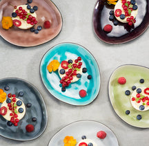 Cosy & Trendy Kleine Bordjes / Gebaksbordjes Streetfood 15 x 11.5 cm - 10 Stuks