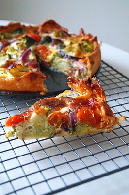 Vegetarische quiche met broccoli