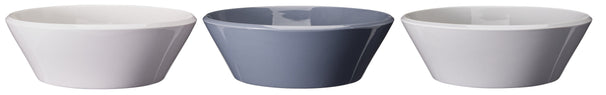 Saladeschalen Siaki - Wit / Blauw / Grijs ø 25 cm - Porselein - 3 stuks - Cookinglife