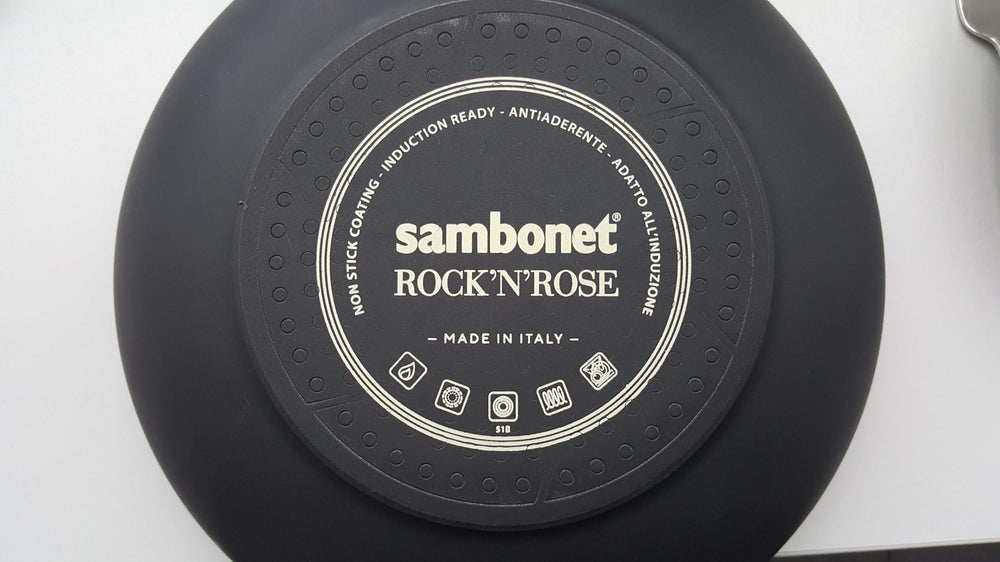 Sambonet Koekenpan Rock 'n' Rose - Zwart - ø 28 cm - standaard anti-aanbaklaag