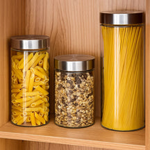 Sareva Voorraadpot - Glas / Kunststof deksel - ø 11.5 cm / 1.7 liter