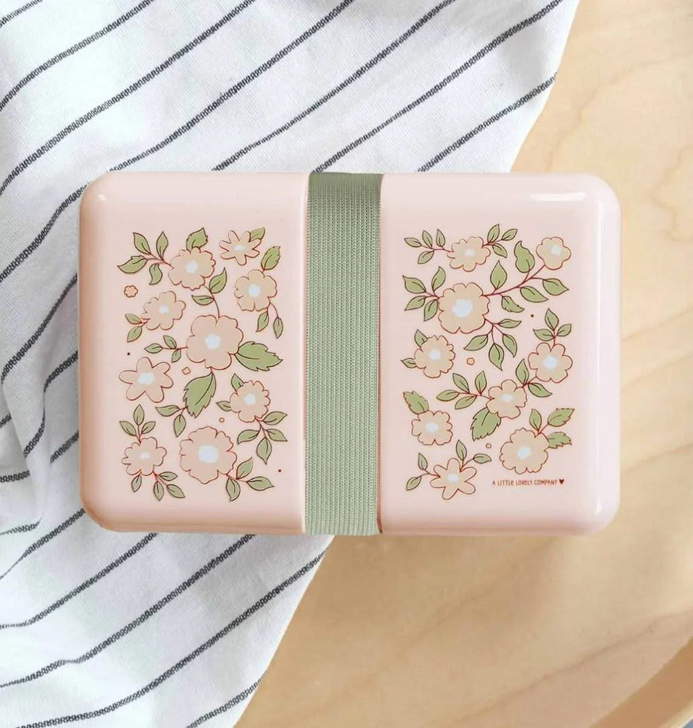 A Little Lovely Company Lunchbox - Roze Bloesems