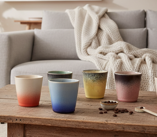 Studio Tavola Koffiekopjes - Senseo Kopjes - Fire - 200 ml - 6 stuks