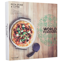 KitchenCraft Pizzasteen en Pizzames - 32 cm