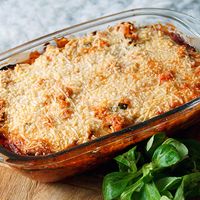 Vegetarische lasagne met aubergine