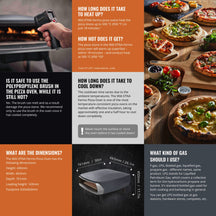 Witt Pizza Oven Etna Fermo - Op Gas voor buiten - Mat Grafiet - voor ø 40 cm pizza's