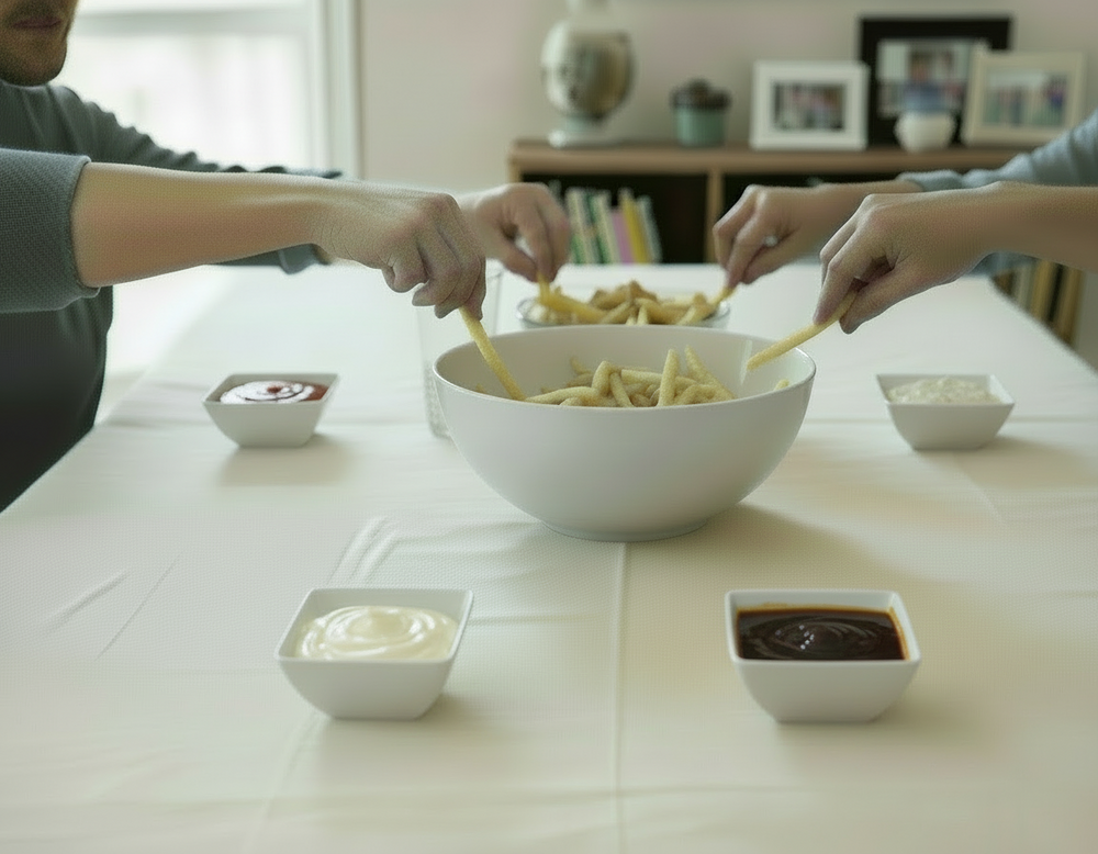 BonBistro Dipschaaltjes Yong Squito 10 x 10 cm - Wit - 6 stuks