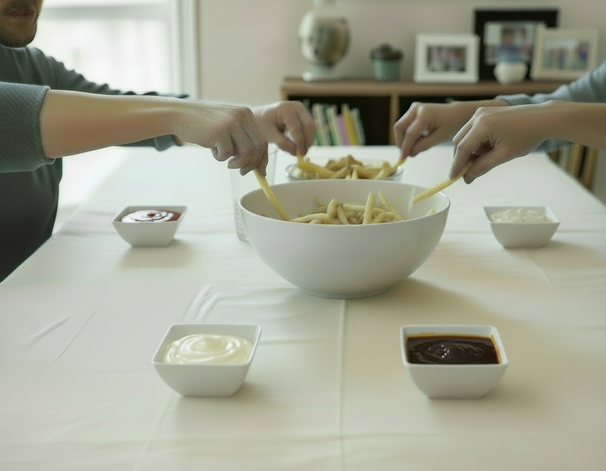 BonBistro Dipschaaltjes Yong Squito 10 x 10 cm - Wit - 6 stuks